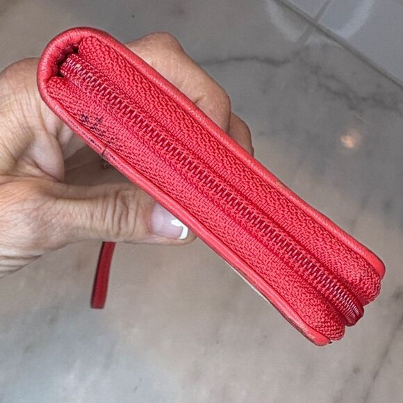 Coach Wristlet Y2K Wallet Jacquard Signature Logo Neon Leather Wristlet Wallet - Picture 8 of 16